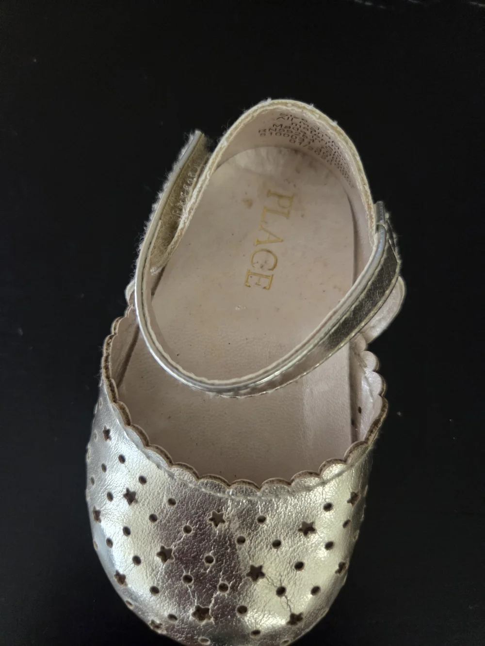 The Children's Place Gold Star Cutout Mary Jane Shoes 3 To 6 Month